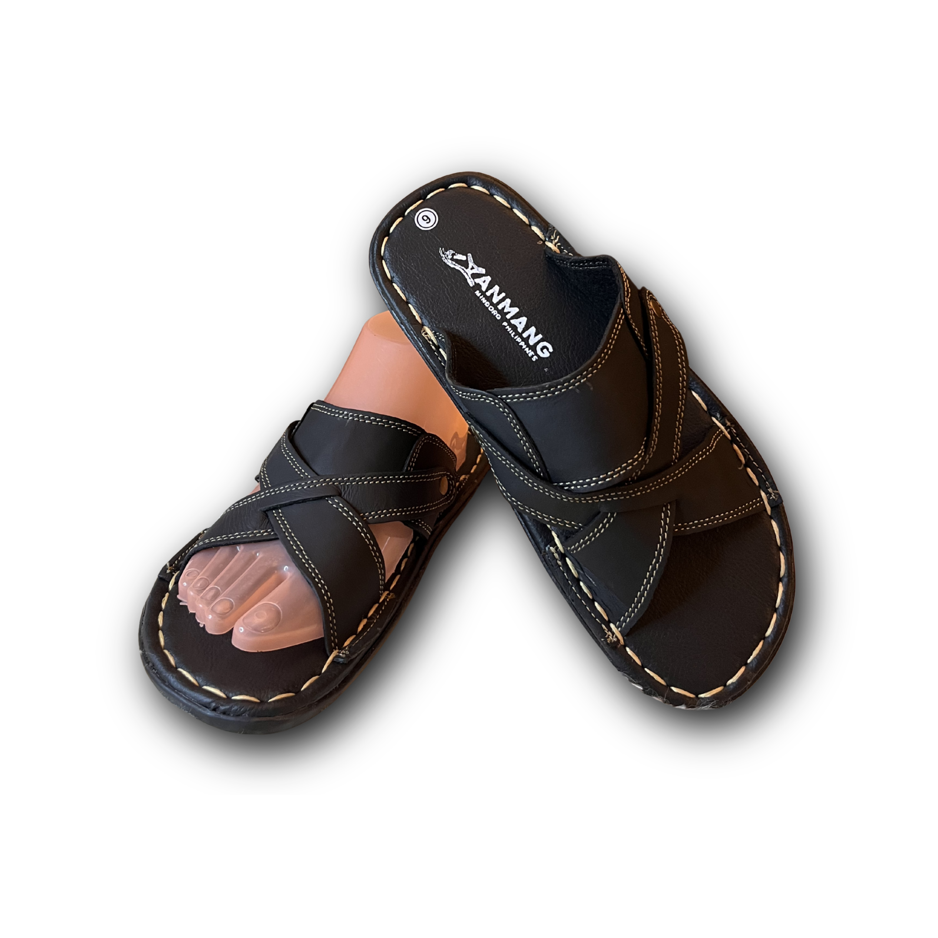 Raya leather slippers
