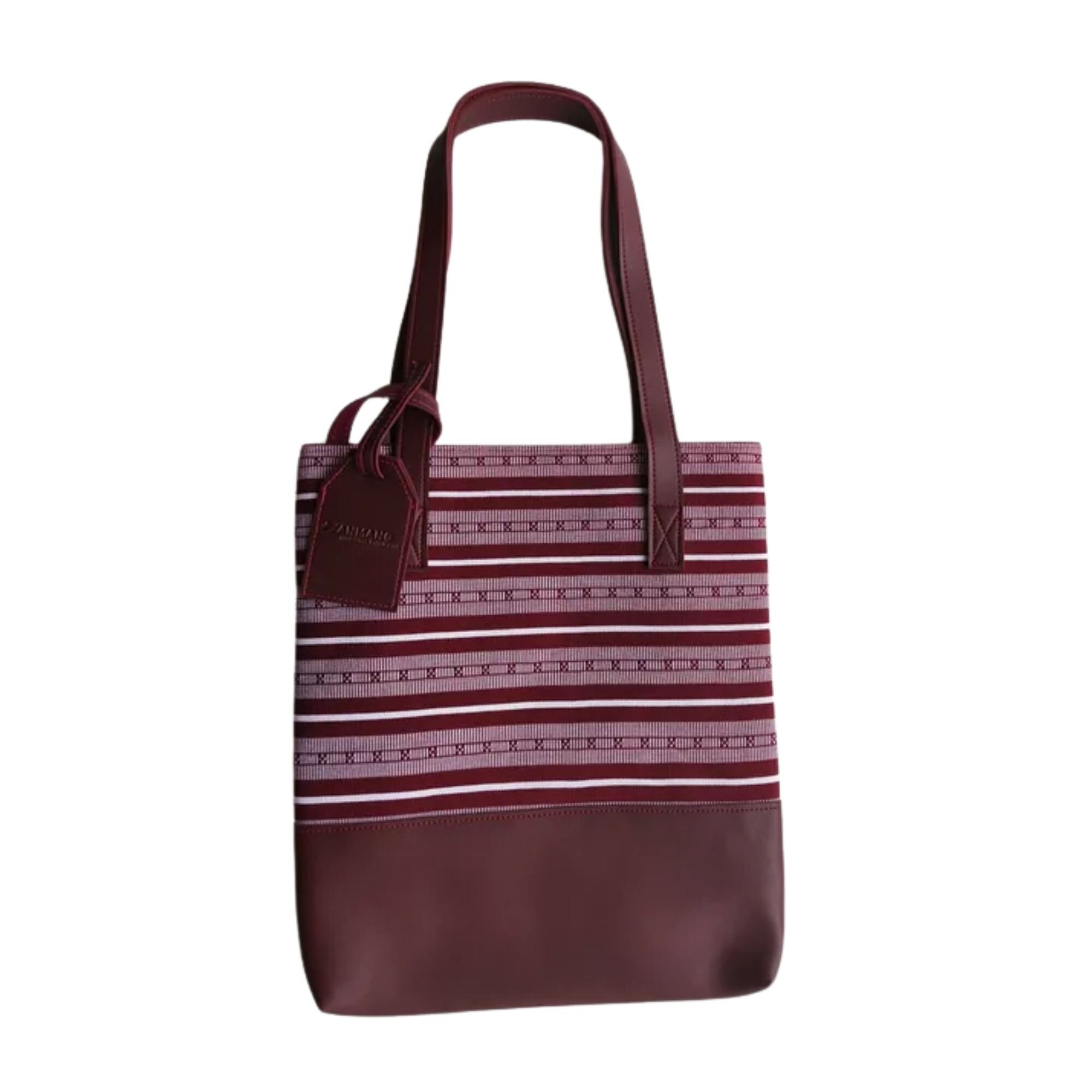 Maroon Nayhan woven tote bag