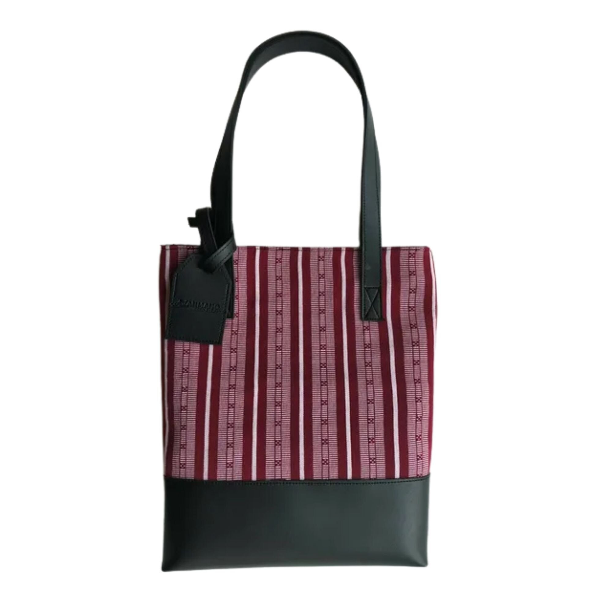 Red and black Nayhan woven tote bag